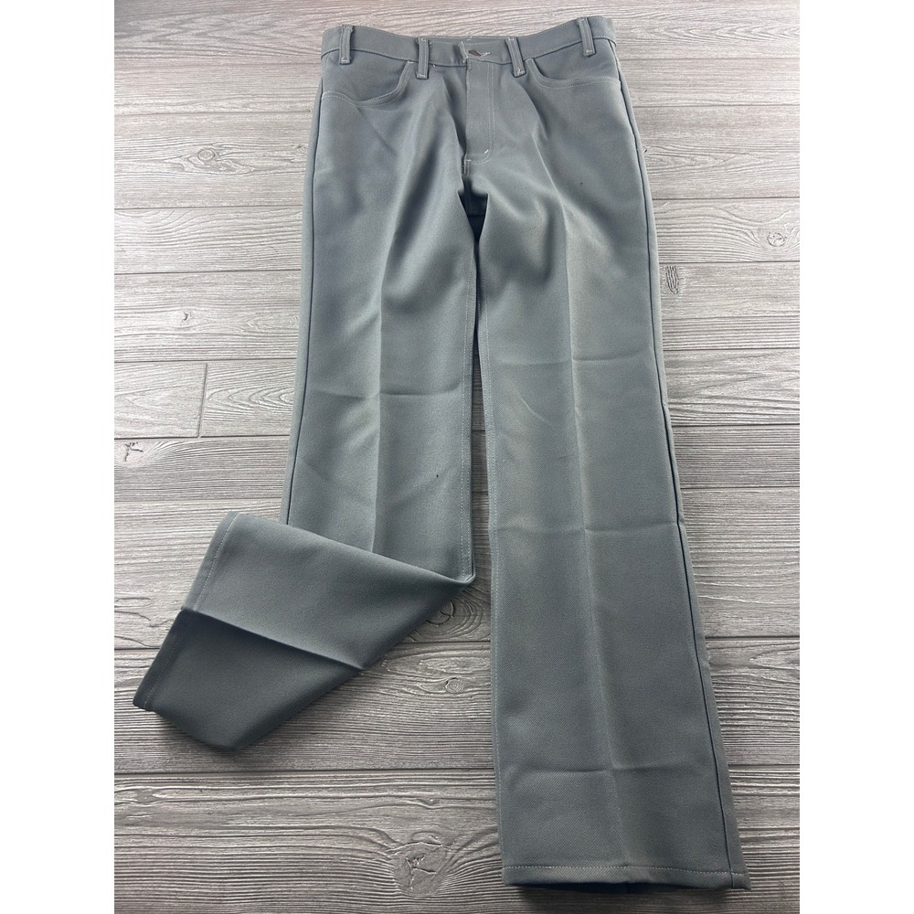 Vintage Levis Sta-Prest Action Slacks Mens 35x31 Gray Straight Leg Trousers